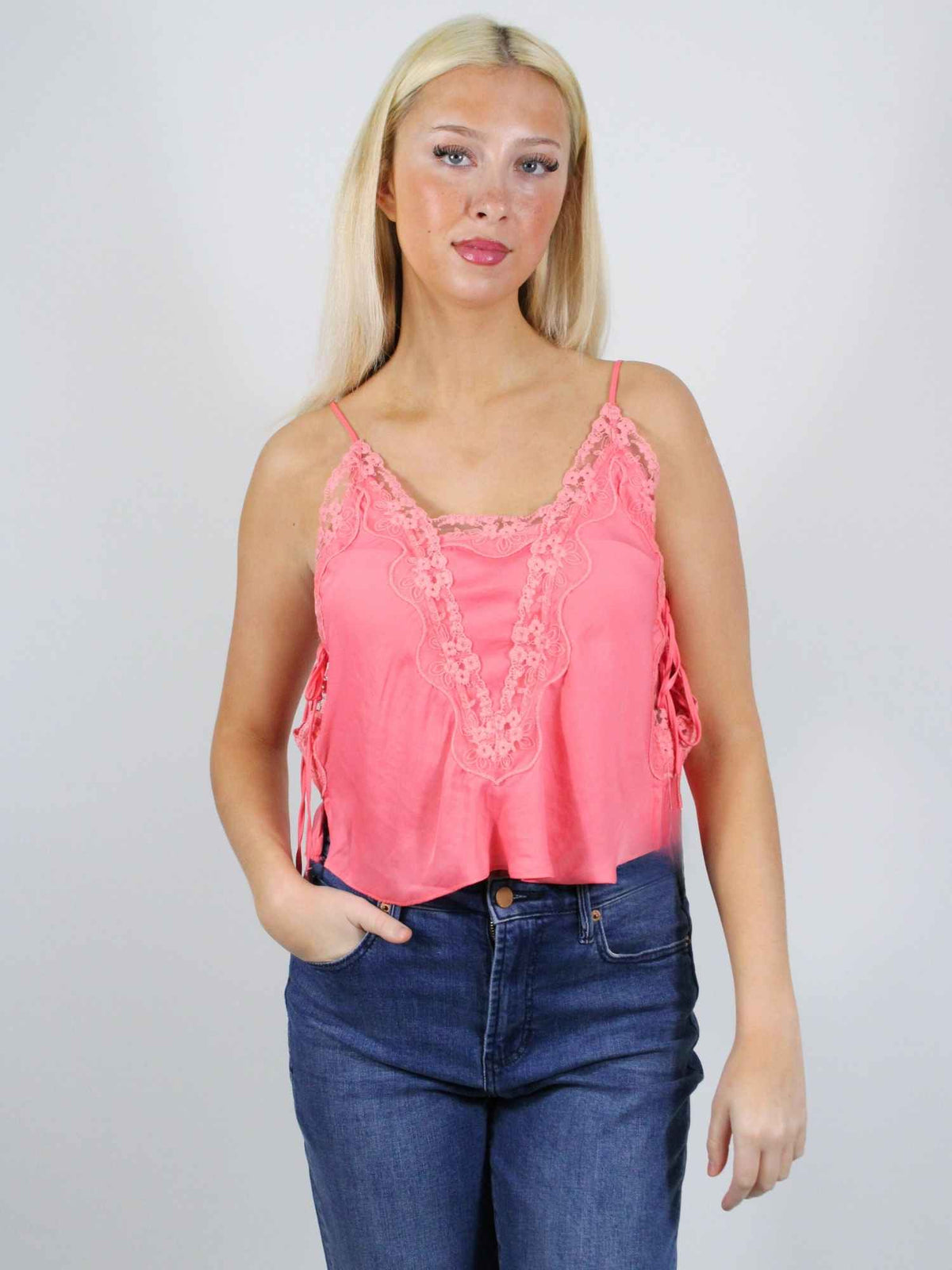 Free People Someone You Like Cami Conch Shell Pink
