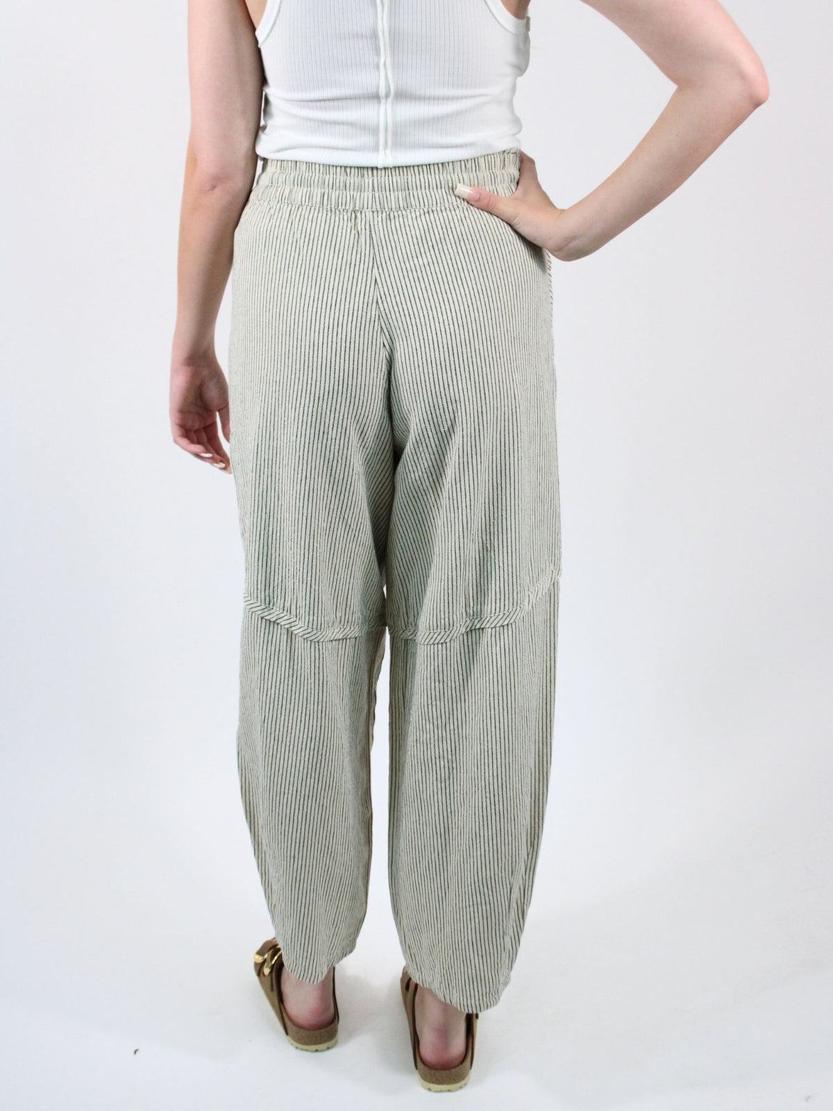 Free People Something Good Pull On Barrel Pants Ivory Combo
