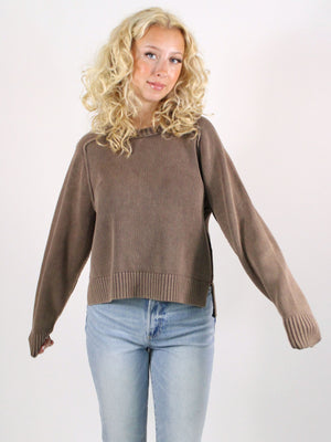 free people spring street pullover french chocolate