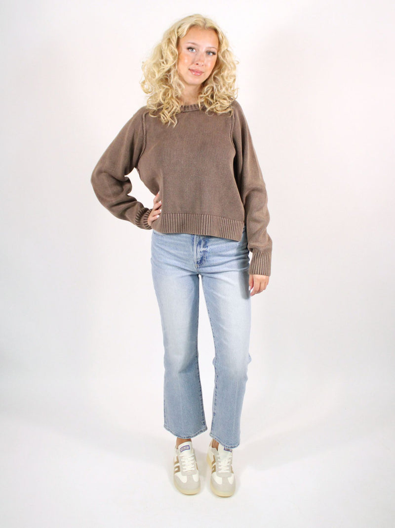free people spring street pullover french chocolate