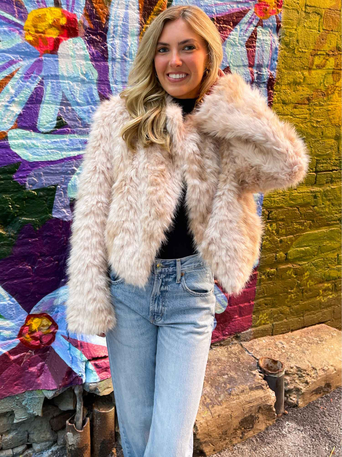 Free People Supernova Cropped Fur Jacket