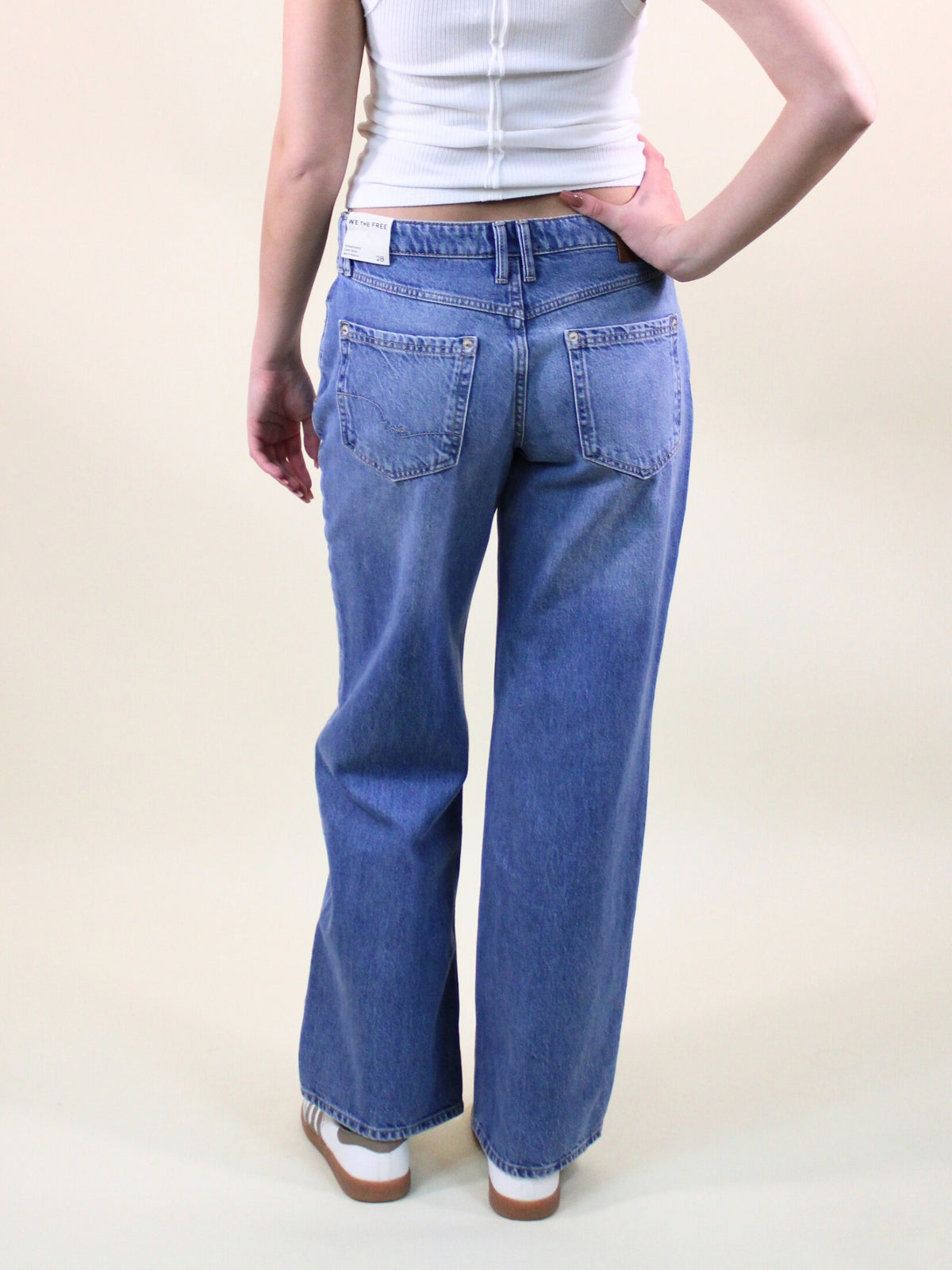 Free People Tennessee Low Rise Boyfriend Jeans outlaw back