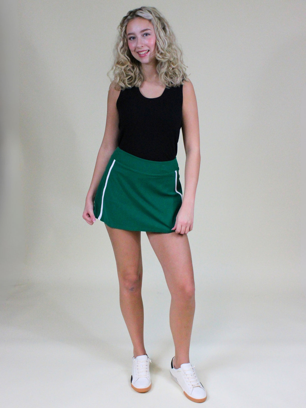 free people volley skirt heritage green full model view