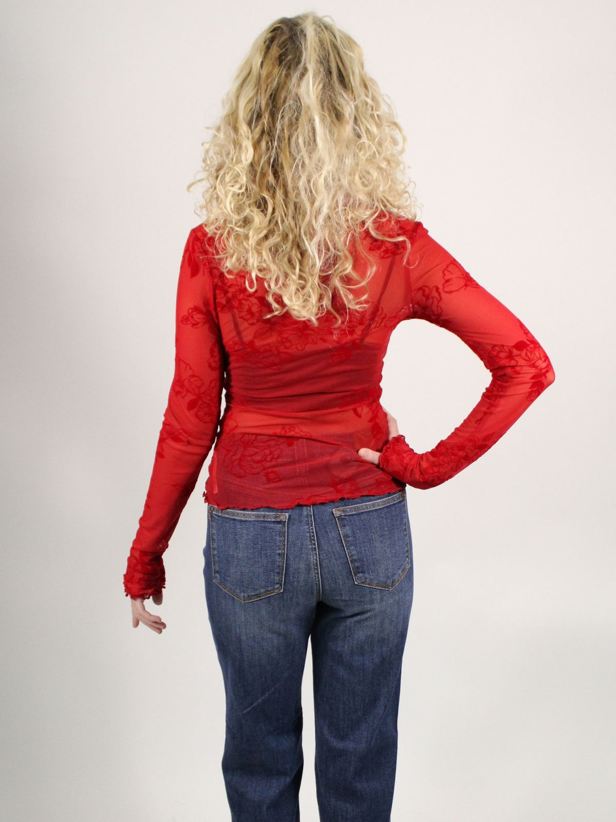 Free People You Decide Long Sleeve Deep Cherry