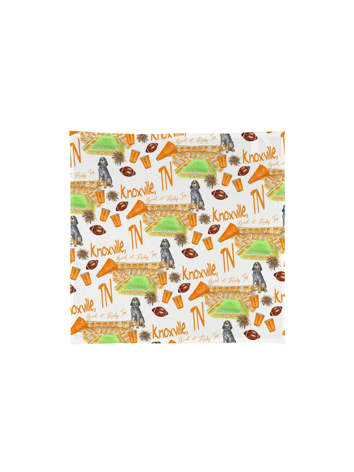 French Graffiti Tennessee Football Pattern Square Tea Towel