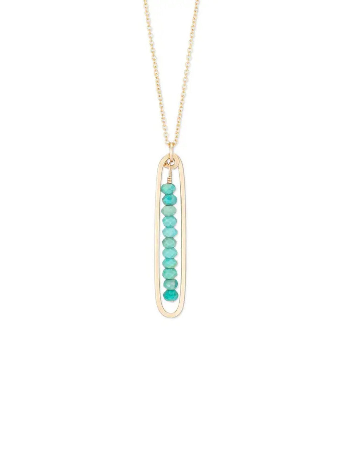 18" Lyric Necklace: Turquoise
