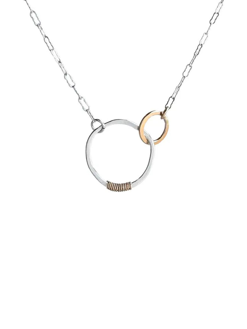 18" Sterling Silver Trust Dainty Circle Necklace
