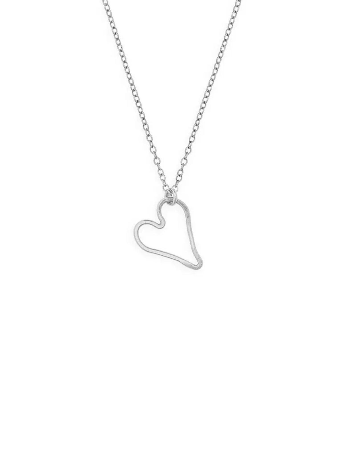 16" Small Modern Heart Necklace