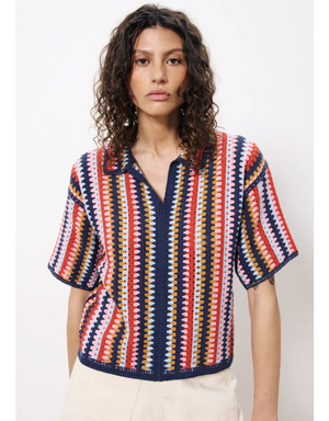 Akira Crochet Polo Shirt