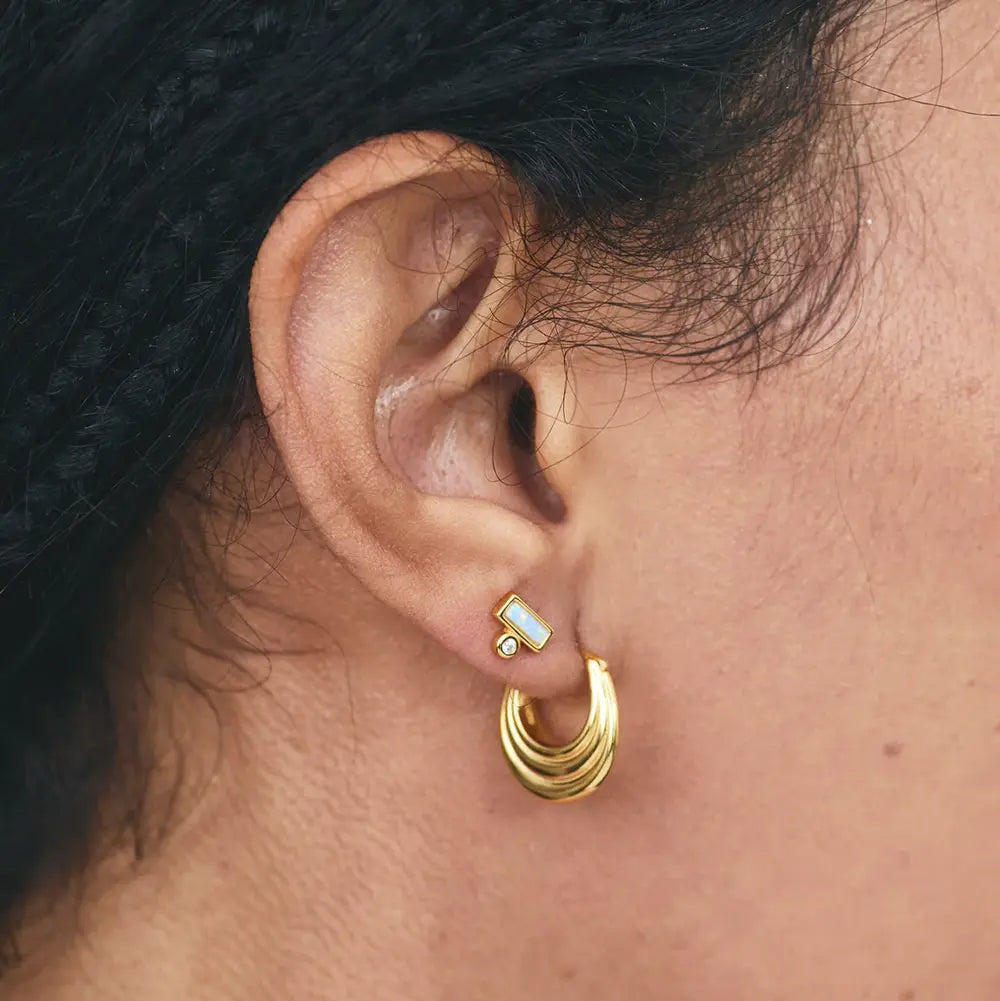 FYB Jewelry Hattie Hoop Earrings Gold-Plated