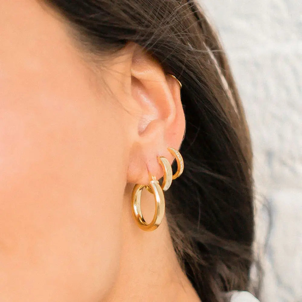 FYB Jewelry Isla Hoop Earrings Gold-Plated