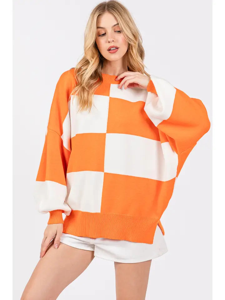 Game Day Checkered Sweater