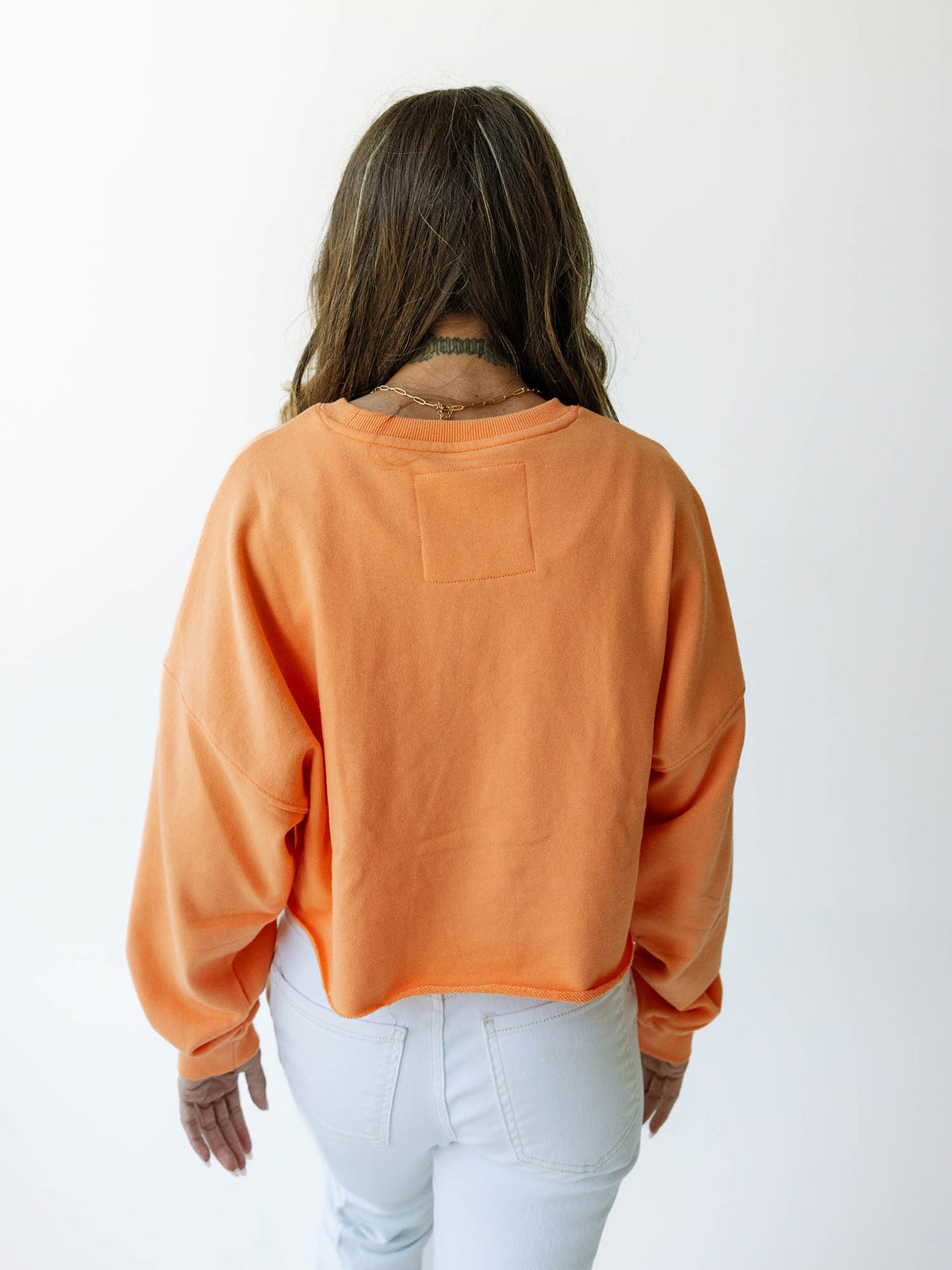 game day social tennessee phipps split cropped orange long sleeve shirt for tennessee vols game day