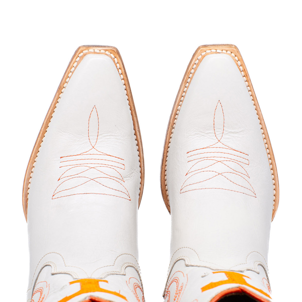 Gameday Boots Tennessee Volunteers Ivory Leather Gameday Shorty Western Boot Orange Power T Logo