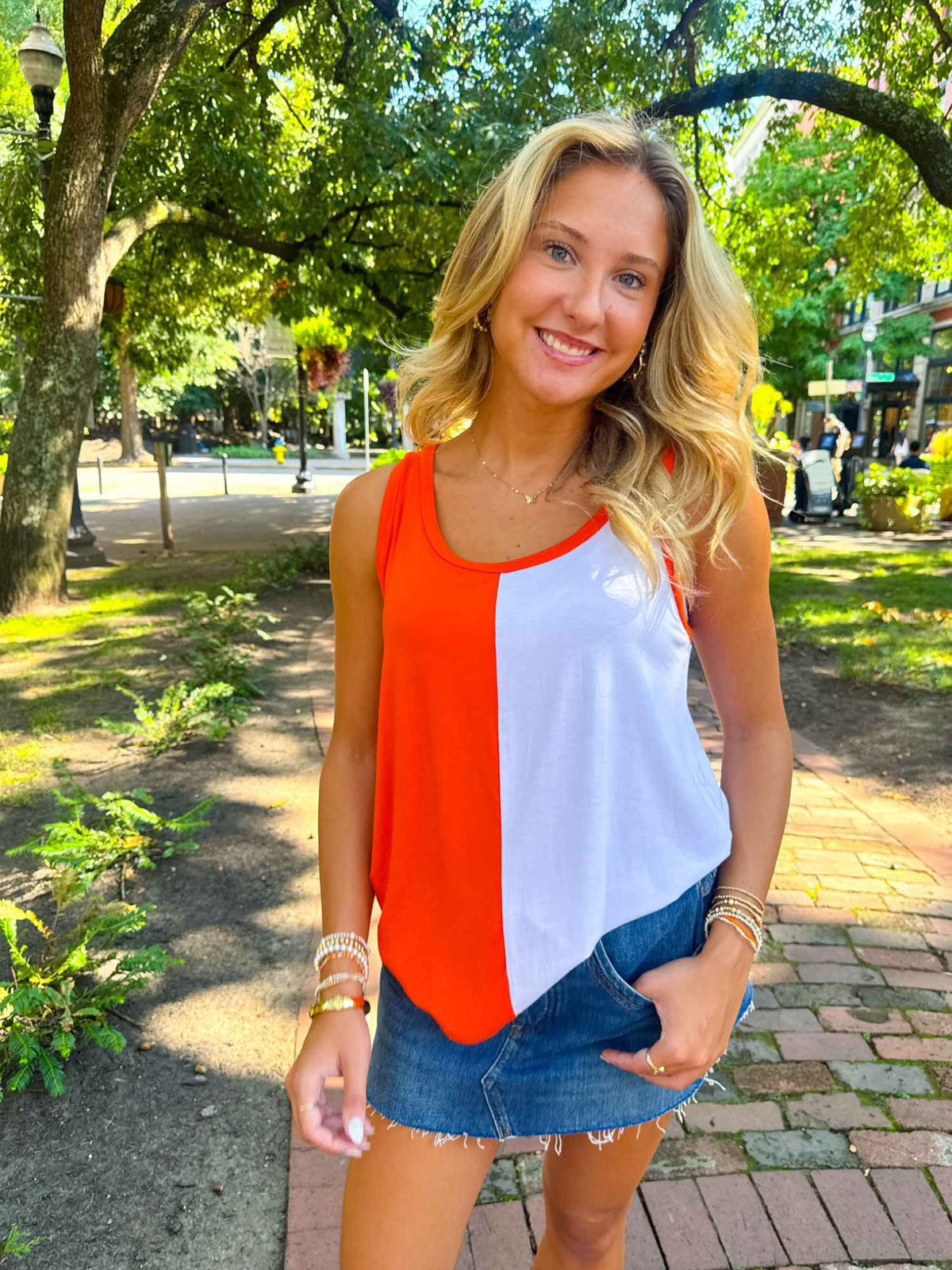 Game Day Color Split Tank
