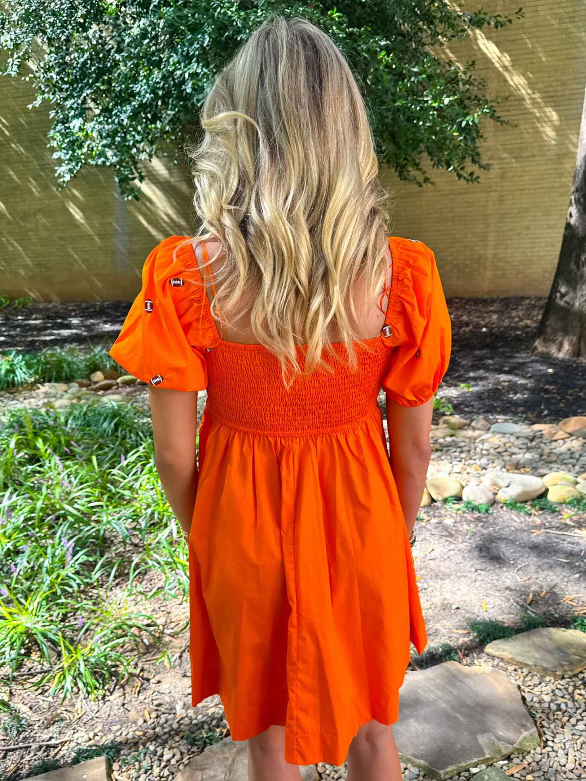 Gameday Football Puff Sleeve Mini Dress