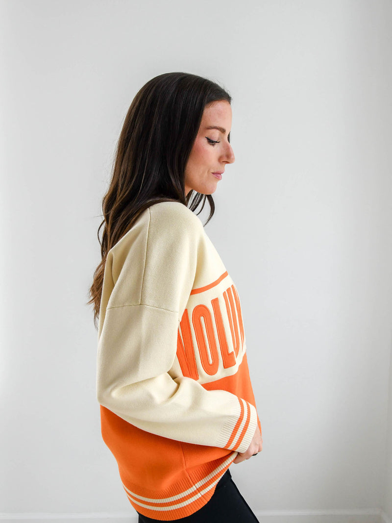 game day social tennessee volunteers carley button front cardigan for tennessee game day