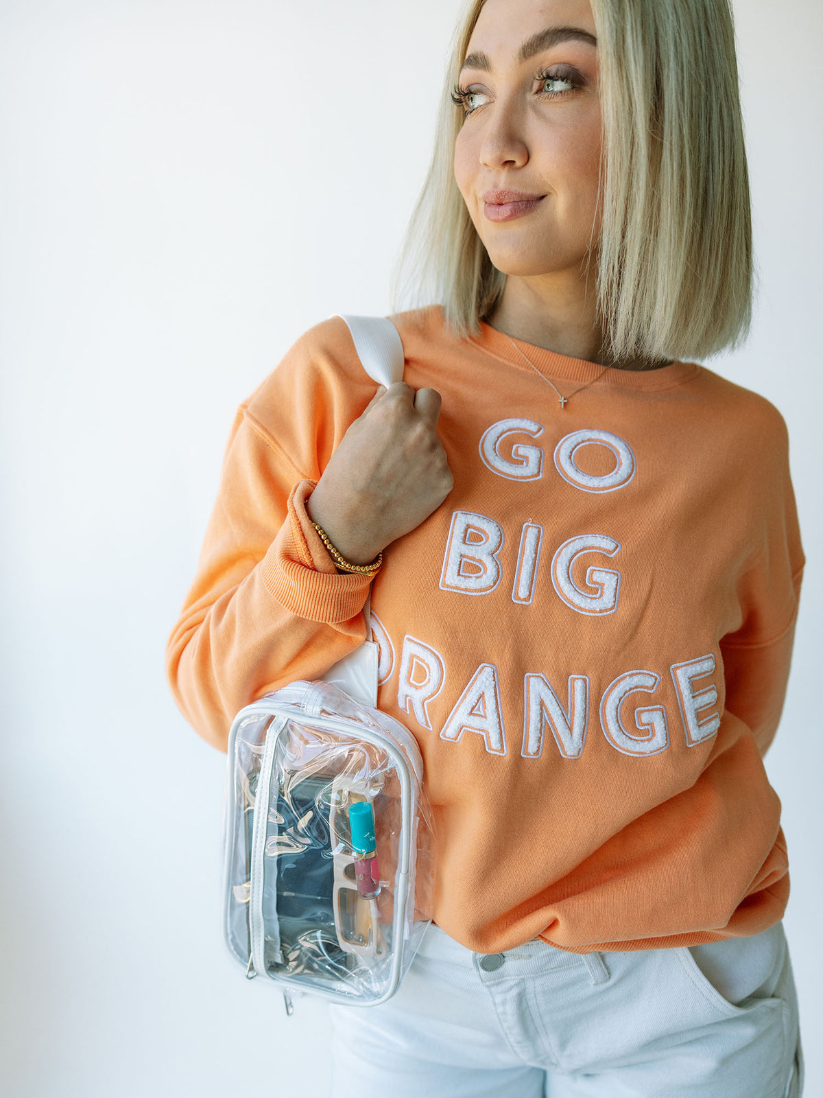 gameday social tennessee go big orange perkins chenille comfort crewneck sweatshirt for game day