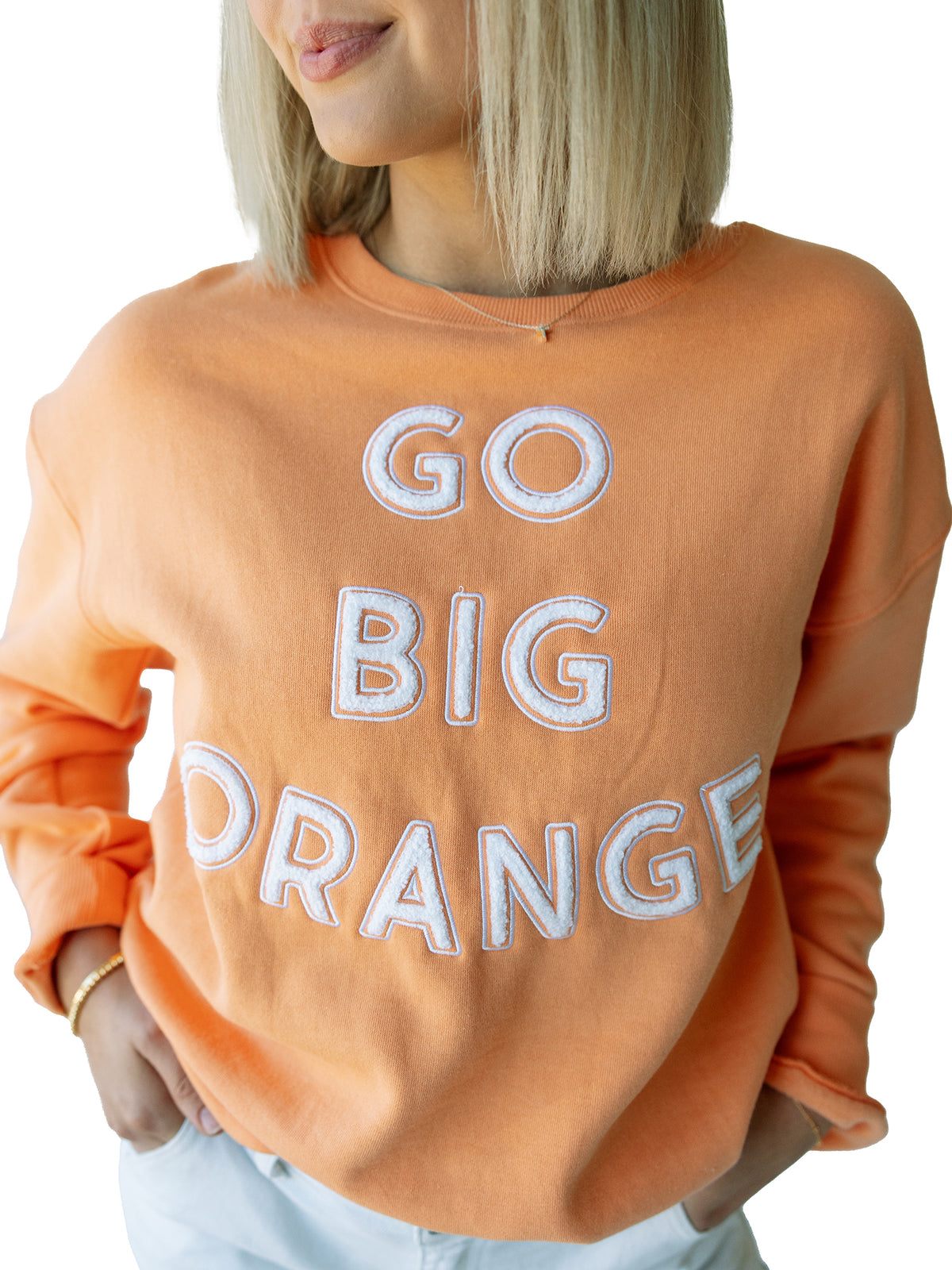 gameday social tennessee go big orange perkins chenille comfort crewneck sweatshirt for game day