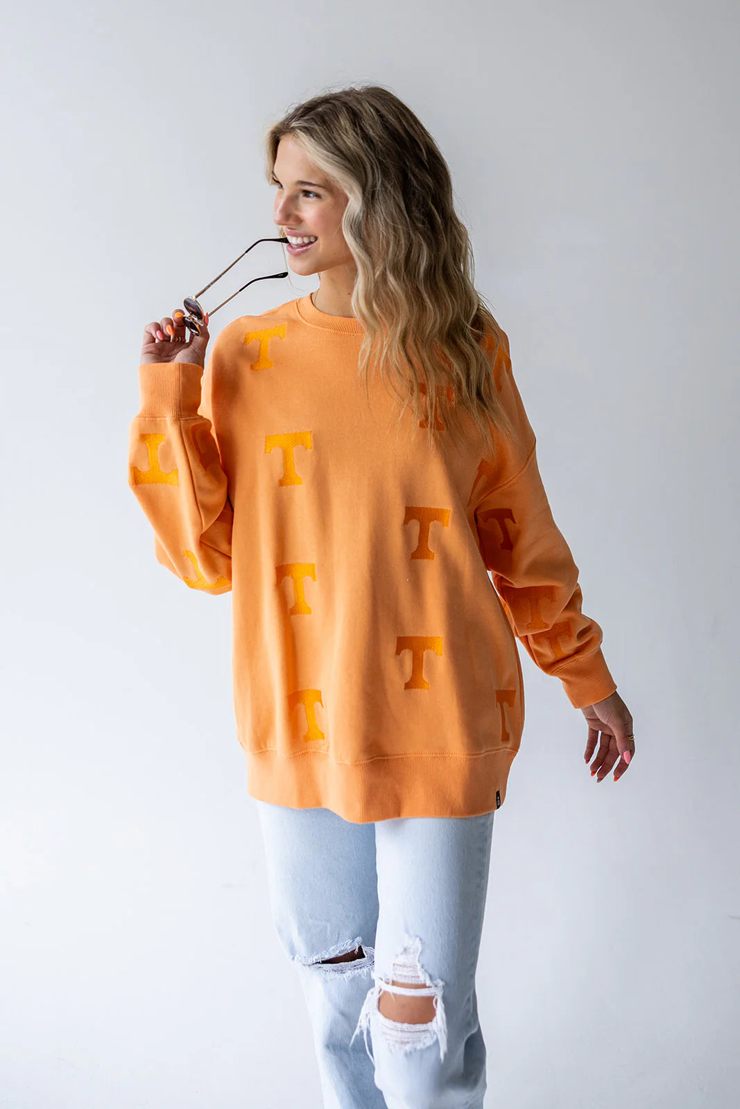 Tennessee Ritter Repeat Lantern Sleeve Crew Sweatshirt