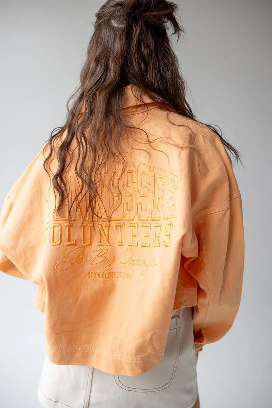 gameday social Tennessee Sanders Embroidery Canvas Twill Jacket sherbert