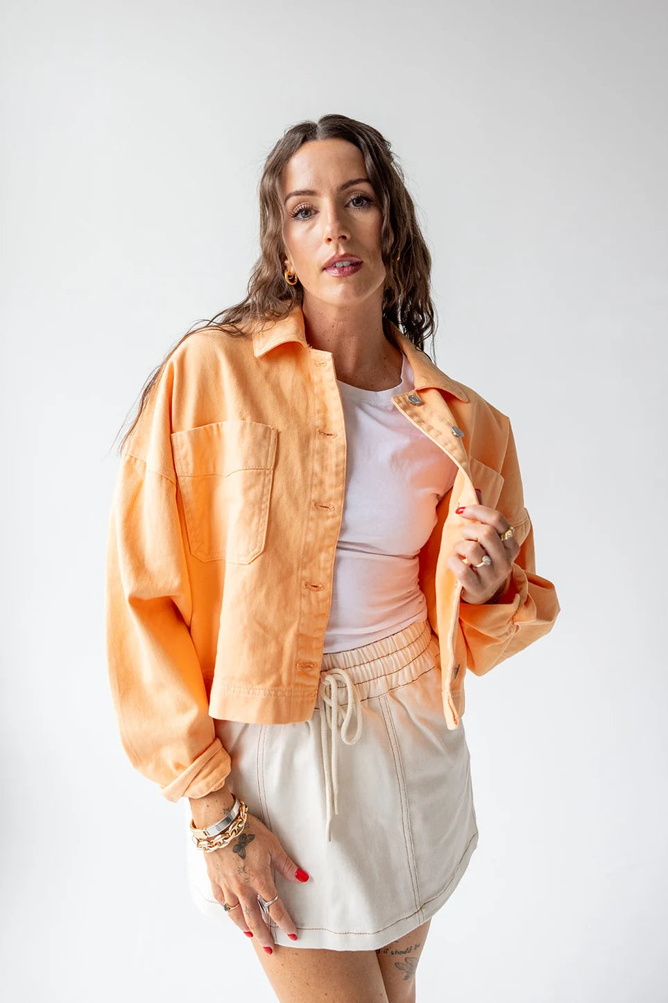 gameday social Tennessee Sanders Embroidery Canvas Twill Jacket sherbert