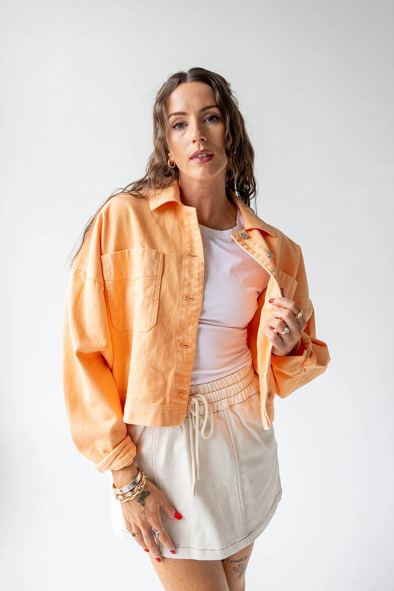 gameday social Tennessee Sanders Embroidery Canvas Twill Jacket sherbert
