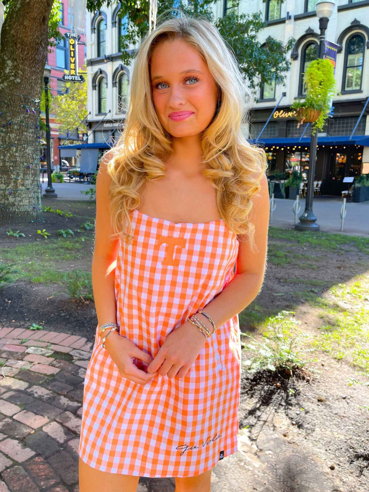 Tennessee Logo Pride Gingham Skort Dress