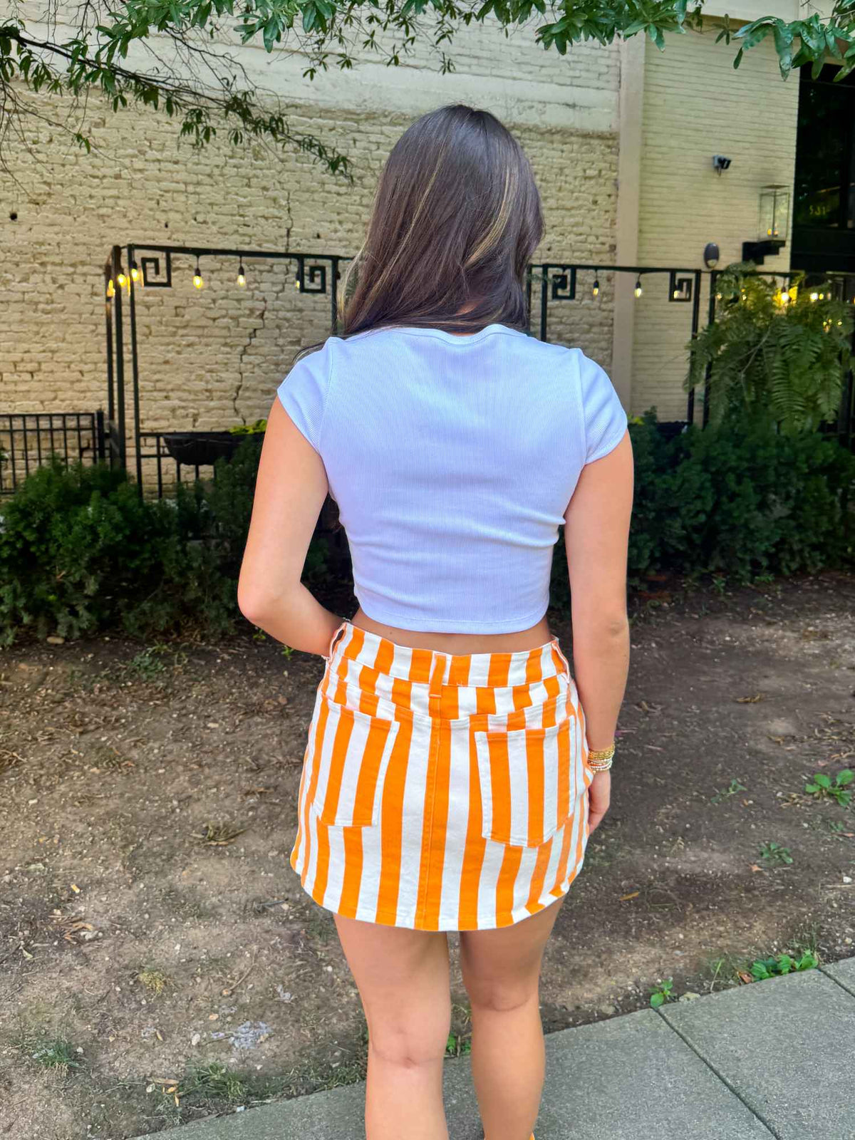 Gameday Striped Mini Skort
