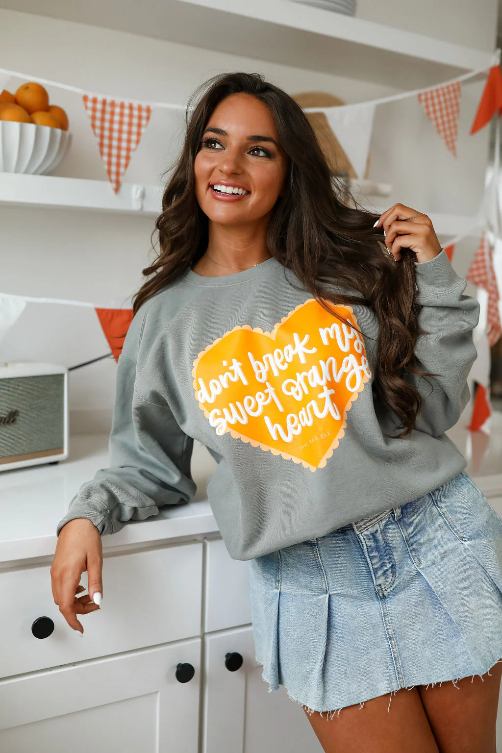 give her six sweet orange heart sweatshirt-front