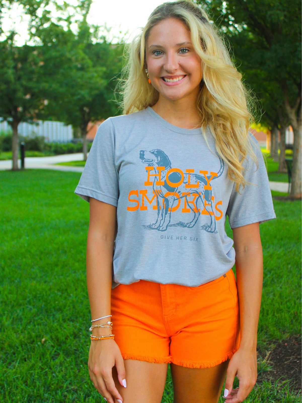 give her six holy smokes short sleeve tee