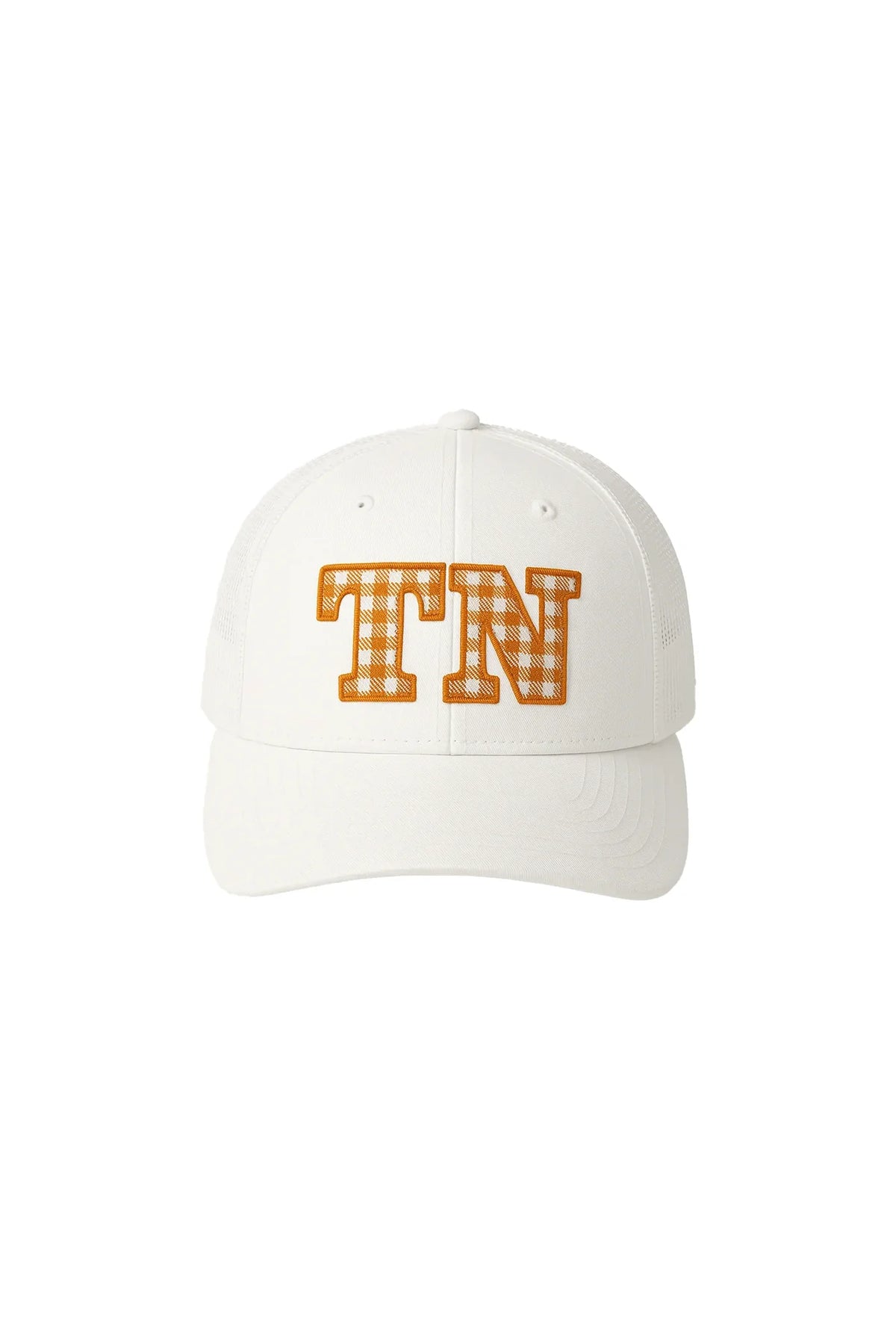 Give Her Six Orange & White Gingham TN Hat