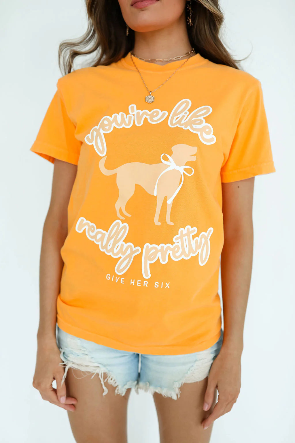 give her six you're like really pretty orange gameday smokey tee for tennessee vols