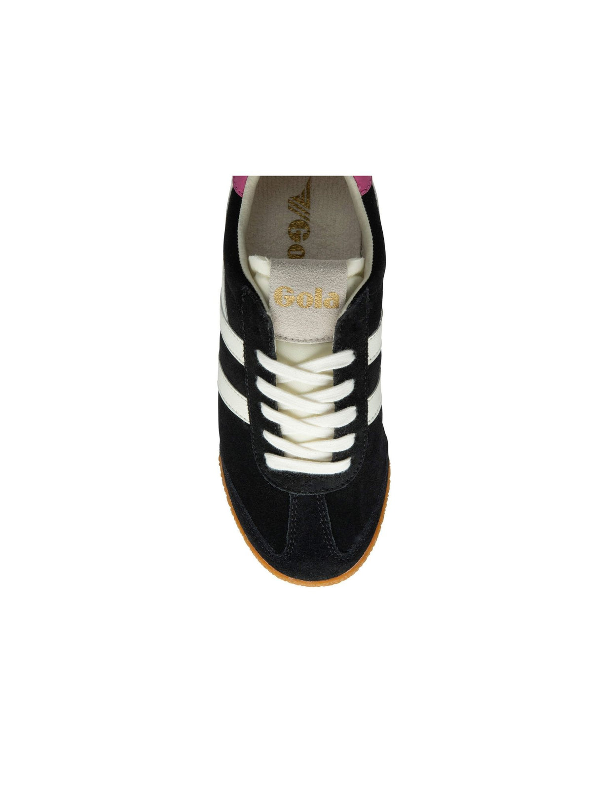 Gola Elan Classic Suede Sneaker black white fuchsia 
