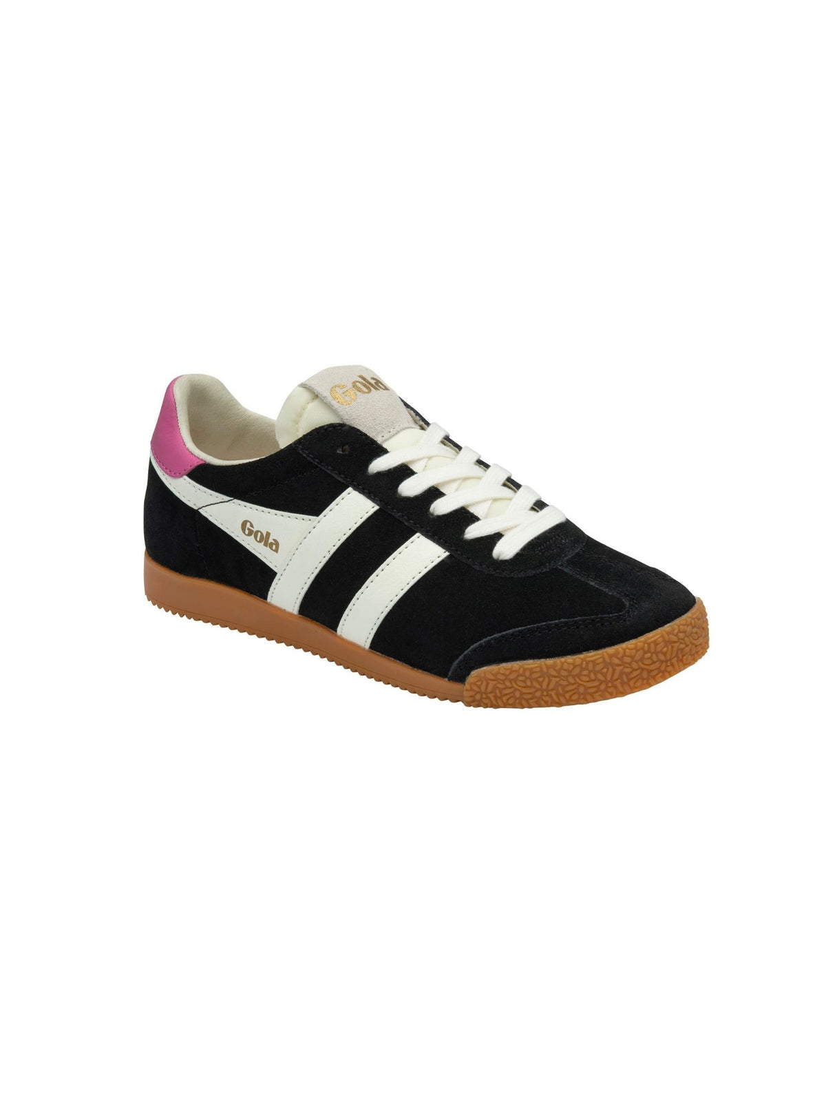 Gola Elan Classic Suede Sneaker black white fuchsia 