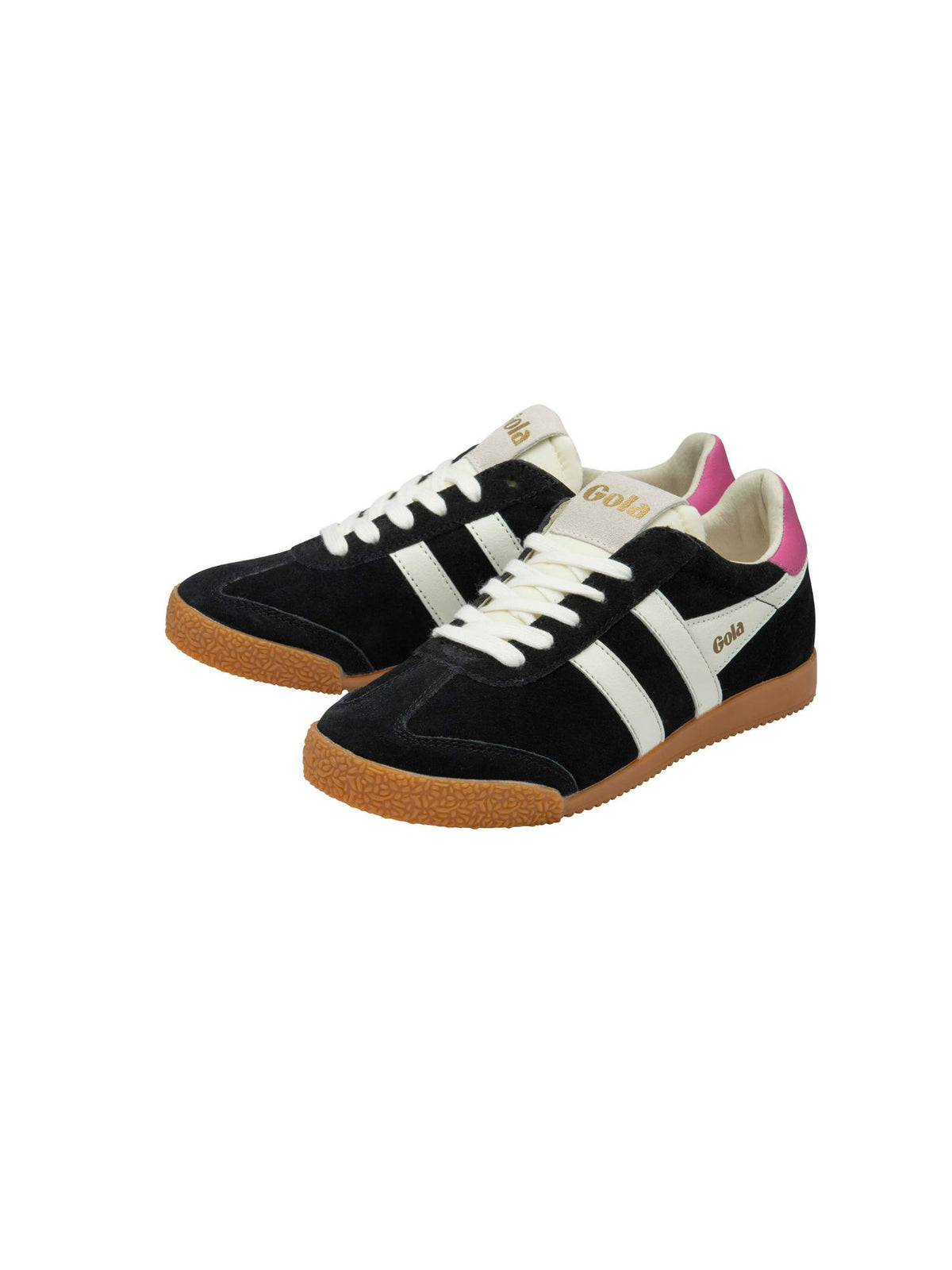 Gola Elan Classic Suede Sneaker black white fuchsia 