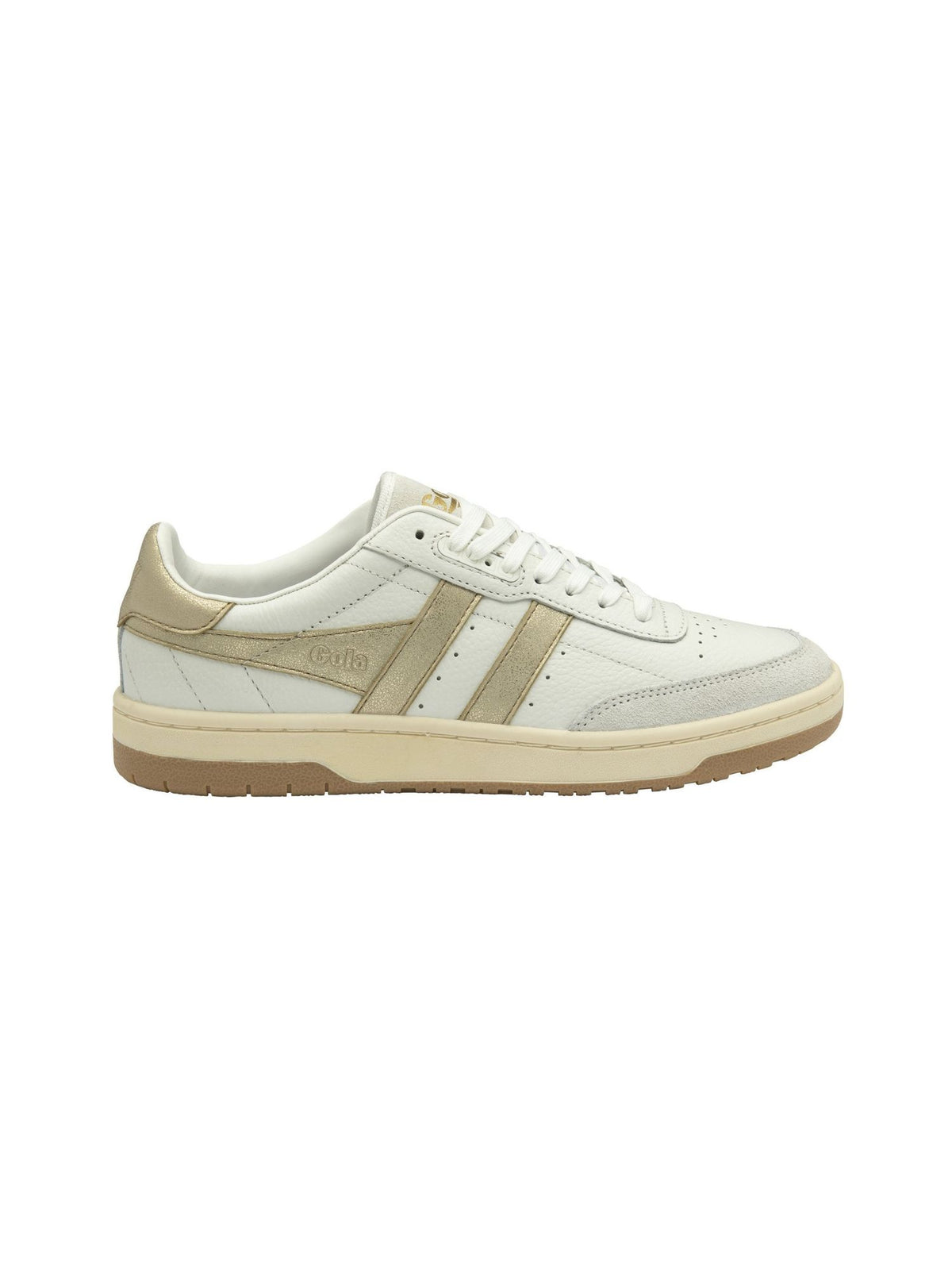 Gola Falcon Mirror Trainer Sneaker in white gold 