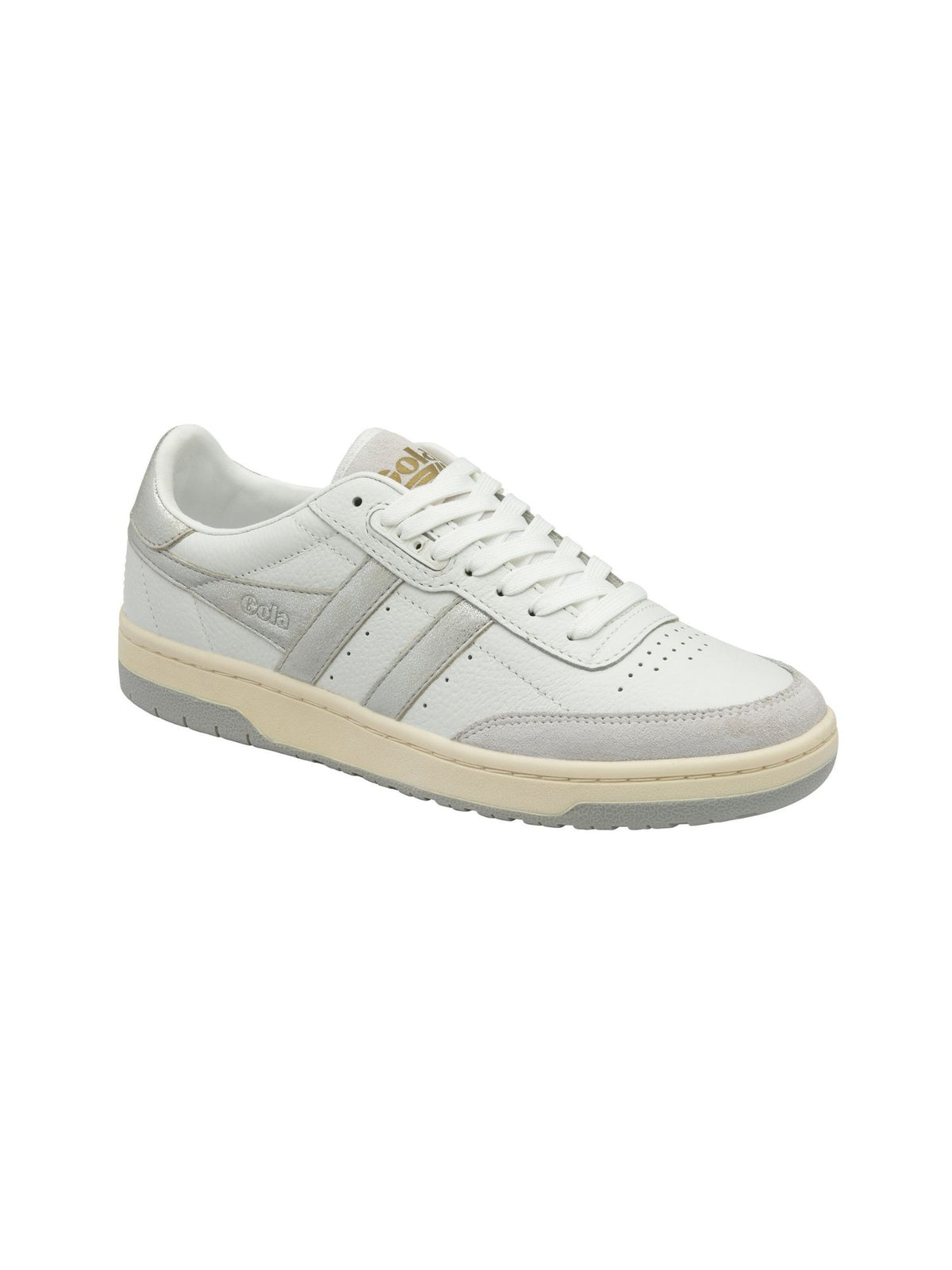 Gola Falcon Mirror Trainer Sneaker in white silver