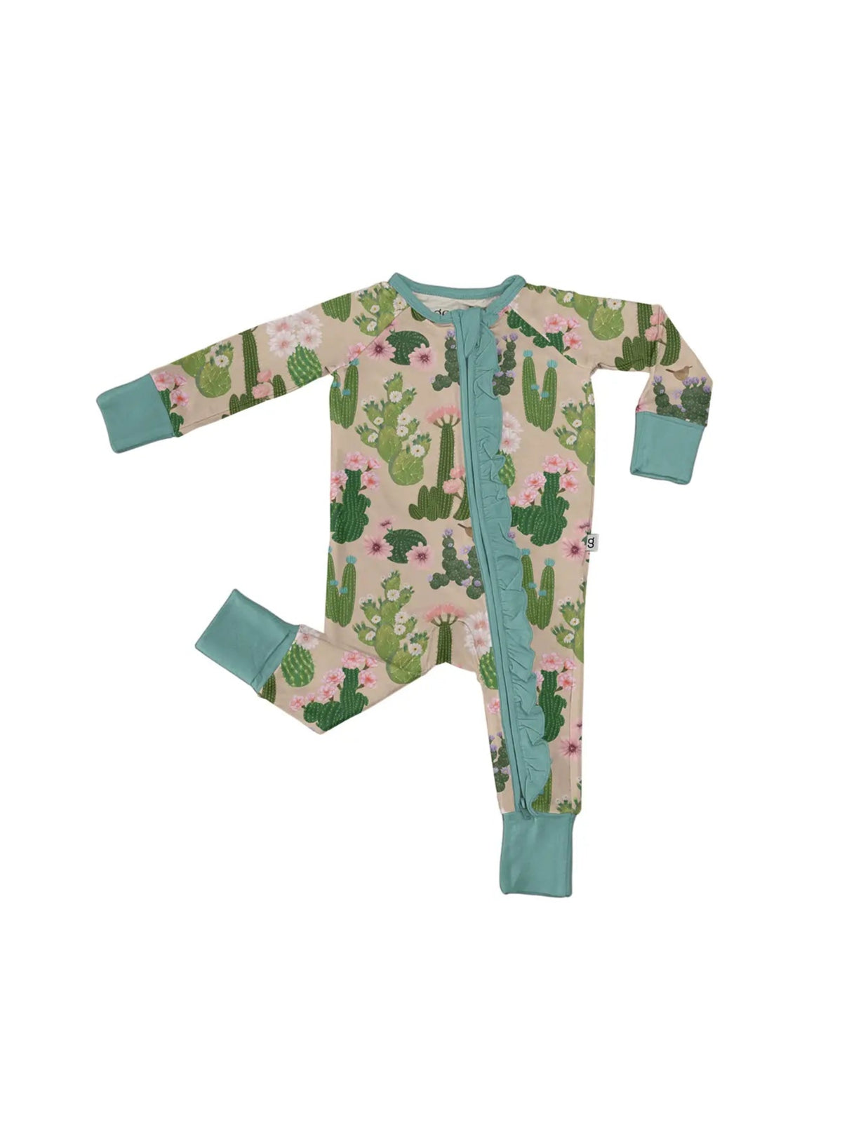 Goosies' Cactus Bloom Bamboo Zipper Pajamas Baby & Toddler