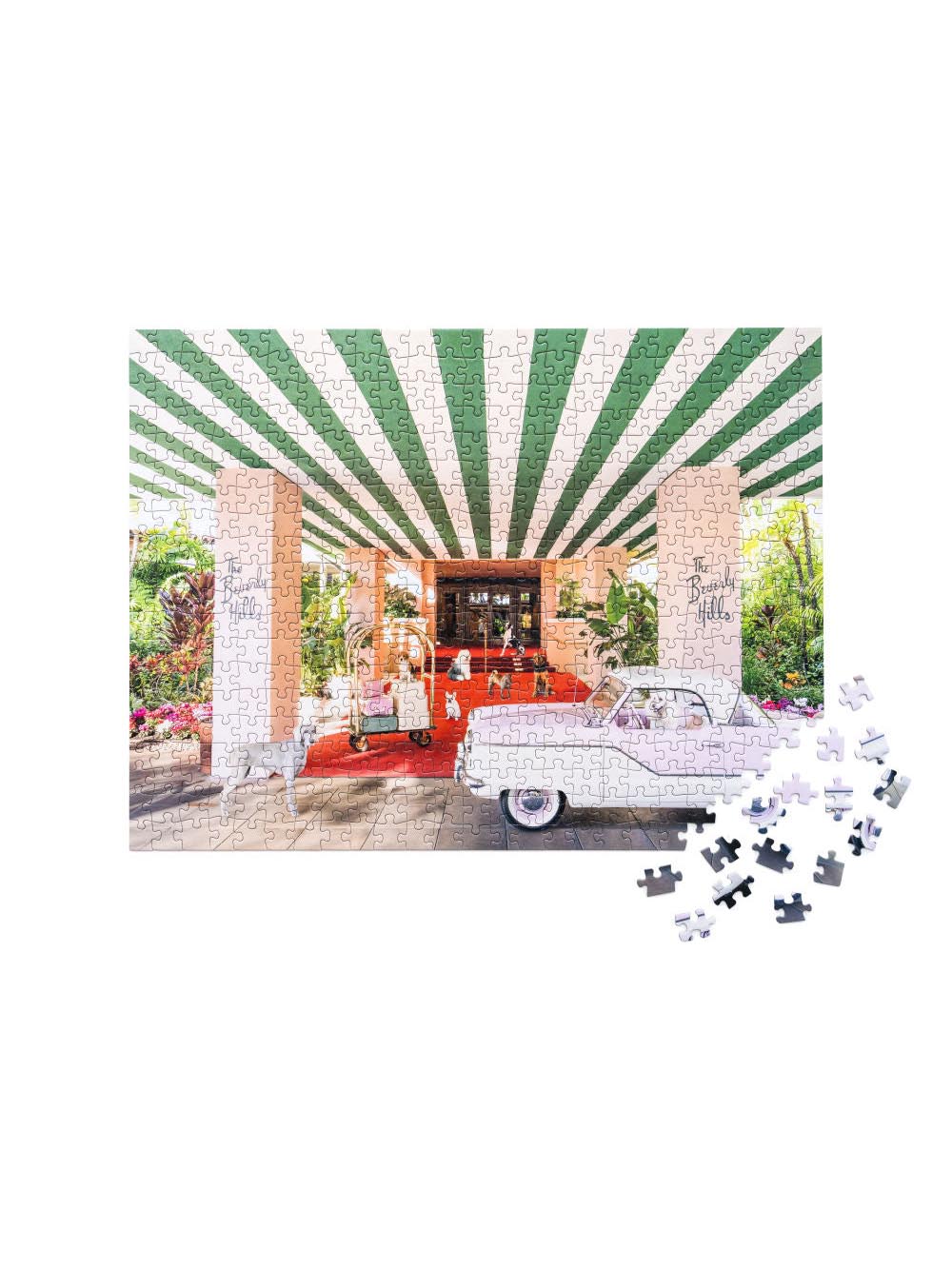 Gray Malin The Dogs at the Beverly Hills Hotel Two-Sided Puzzle