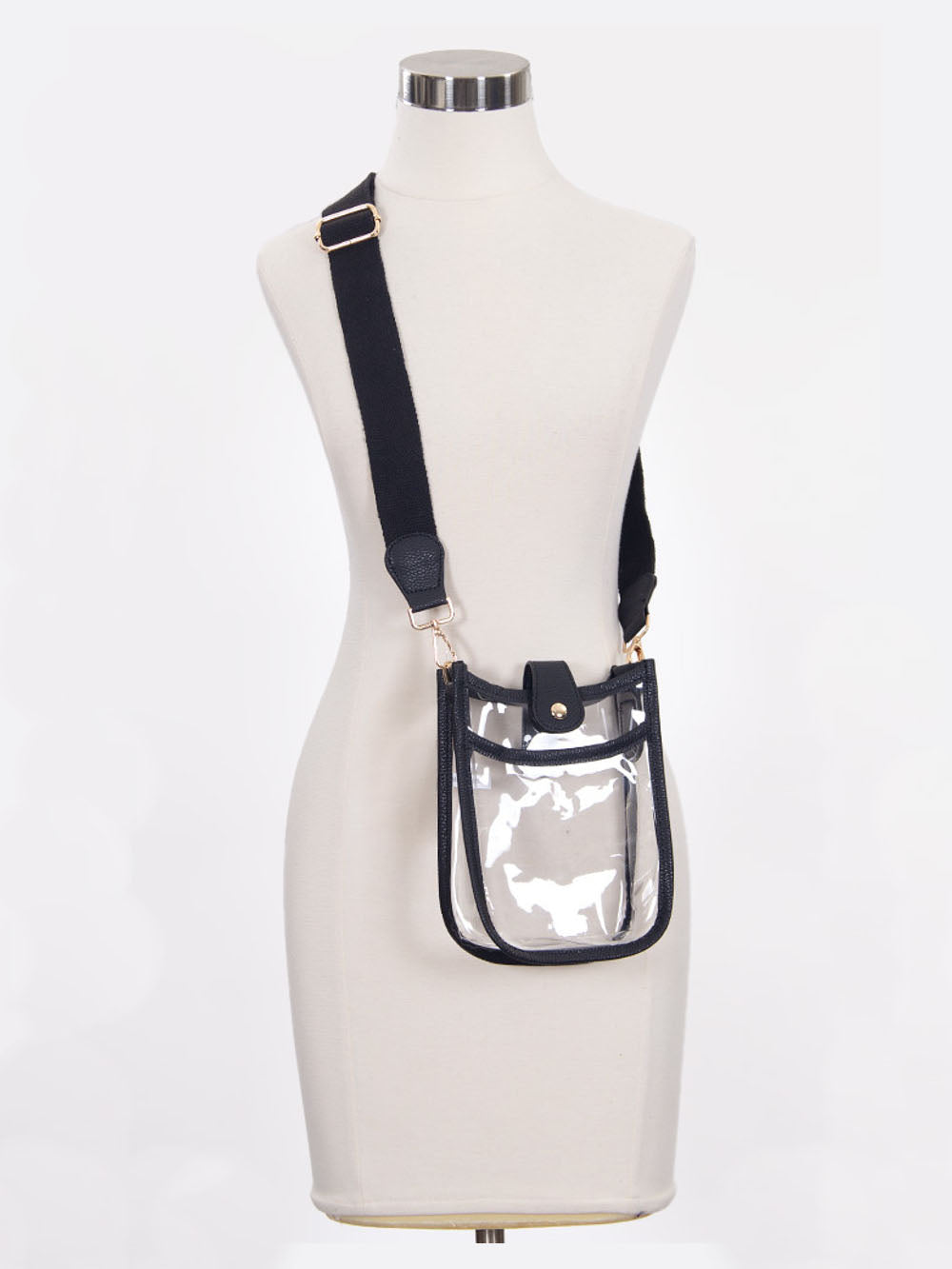 Clear Mini Stadium Approved Crossbody Bag Vegan Leather