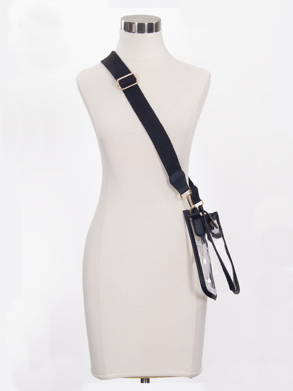 Clear Mini Stadium Approved Crossbody Bag Vegan Leather