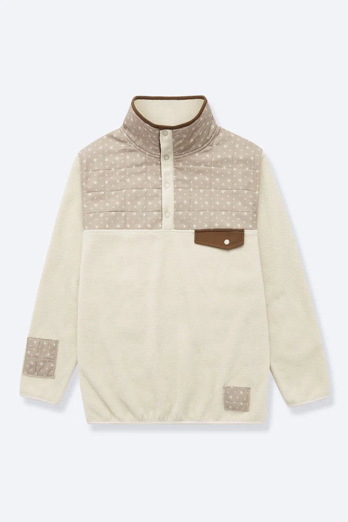 Happy Camp3r Cinnamon Petals Henley in light khaki 