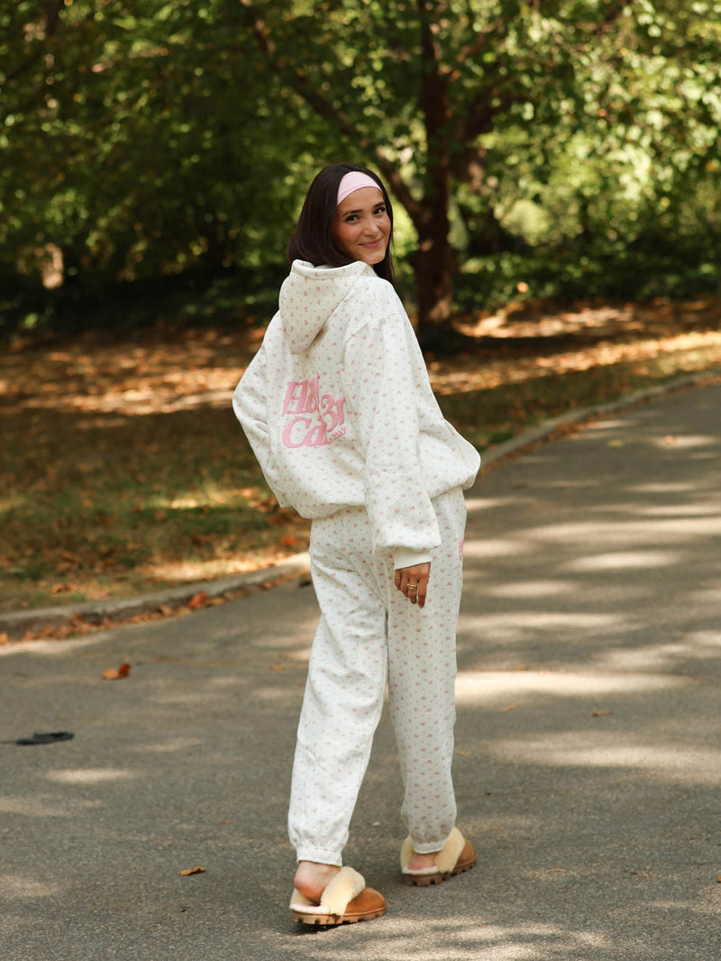 Happy Camp3r Garden Confetti Core Jogger Frost White