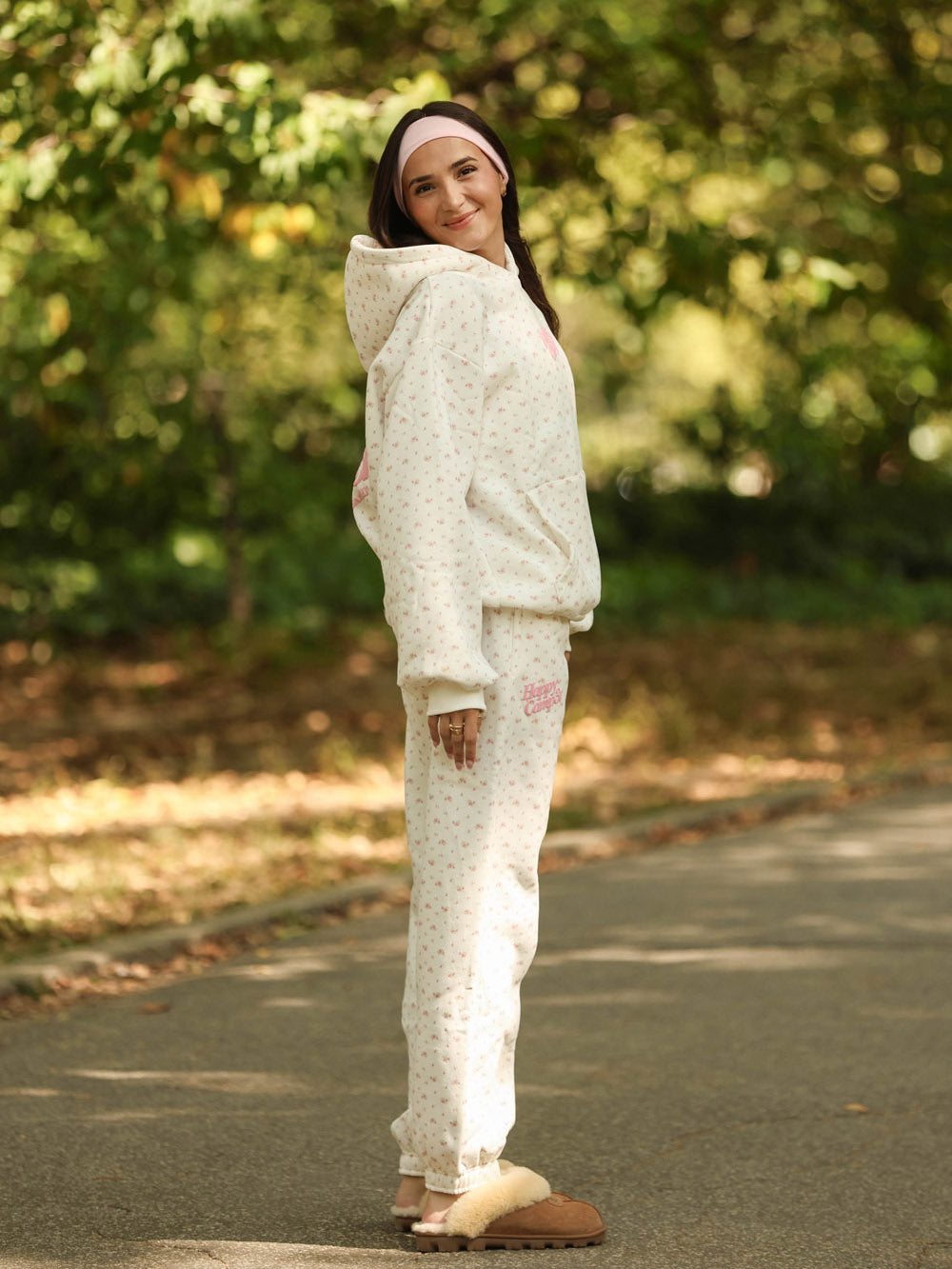 Happy Camp3r Garden Confetti Core Jogger Frost White