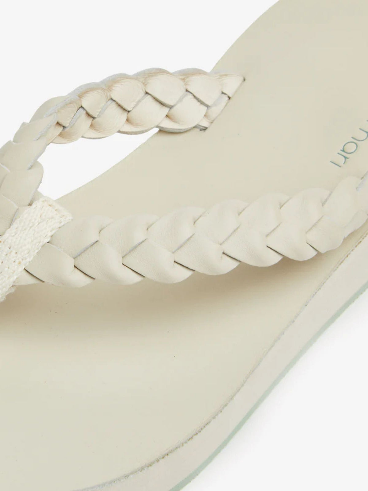 Hari Mari Meadows Braided Platform Flip Flops ecru