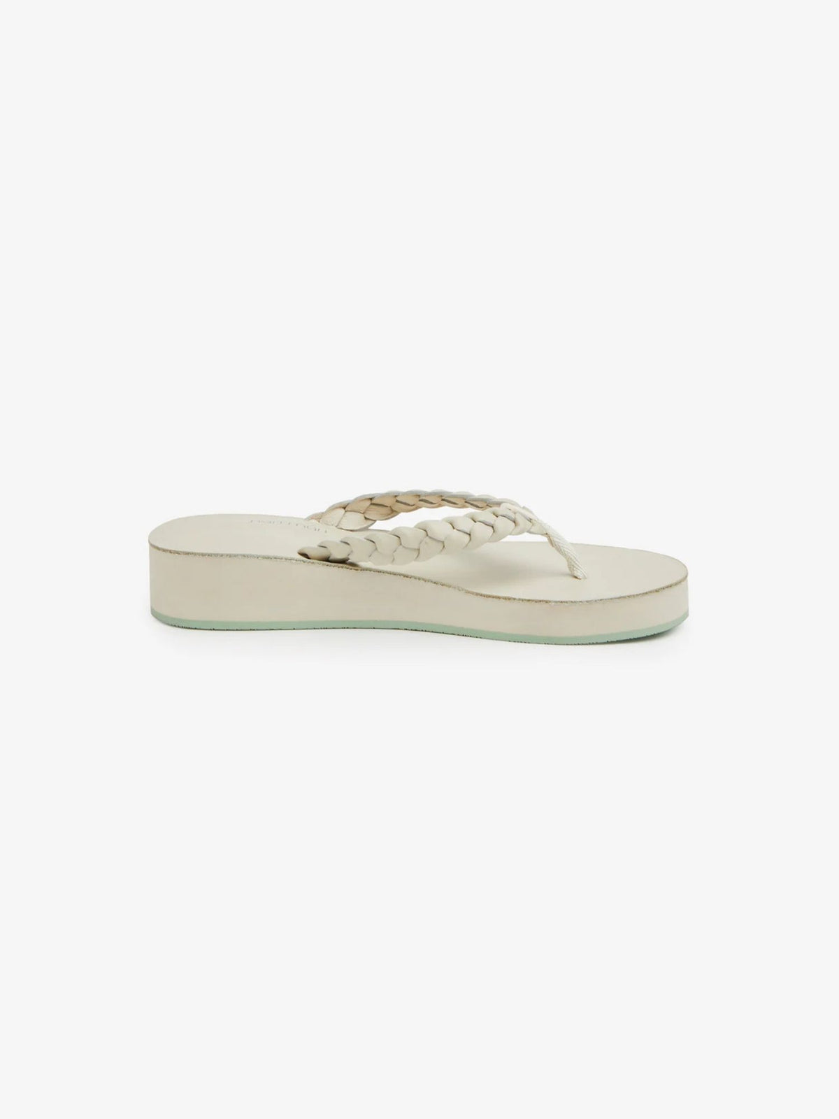 Hari Mari Meadows Braided Platform Flip Flops ecru