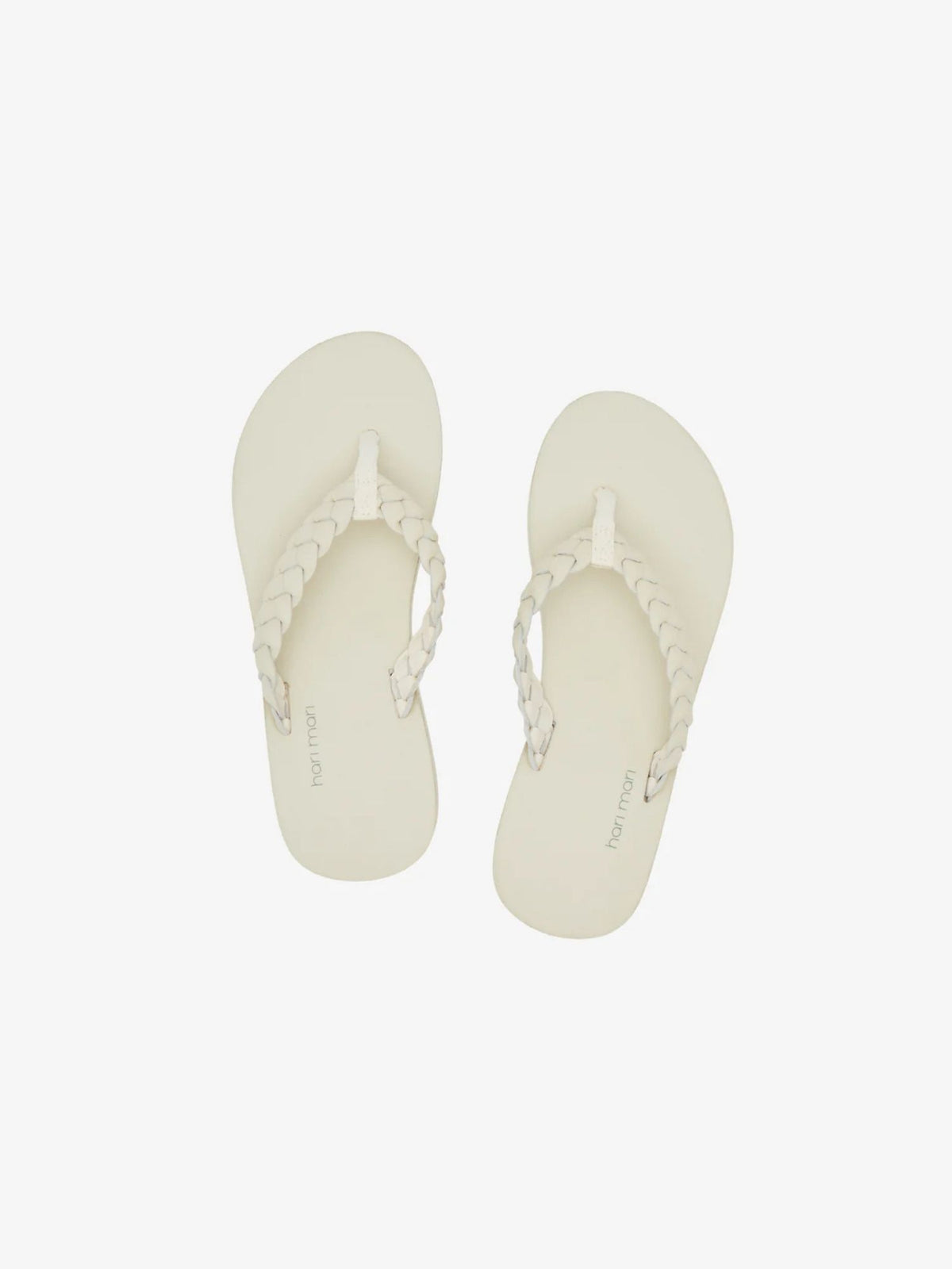 Hari Mari Meadows Braided Platform Flip Flops ecru