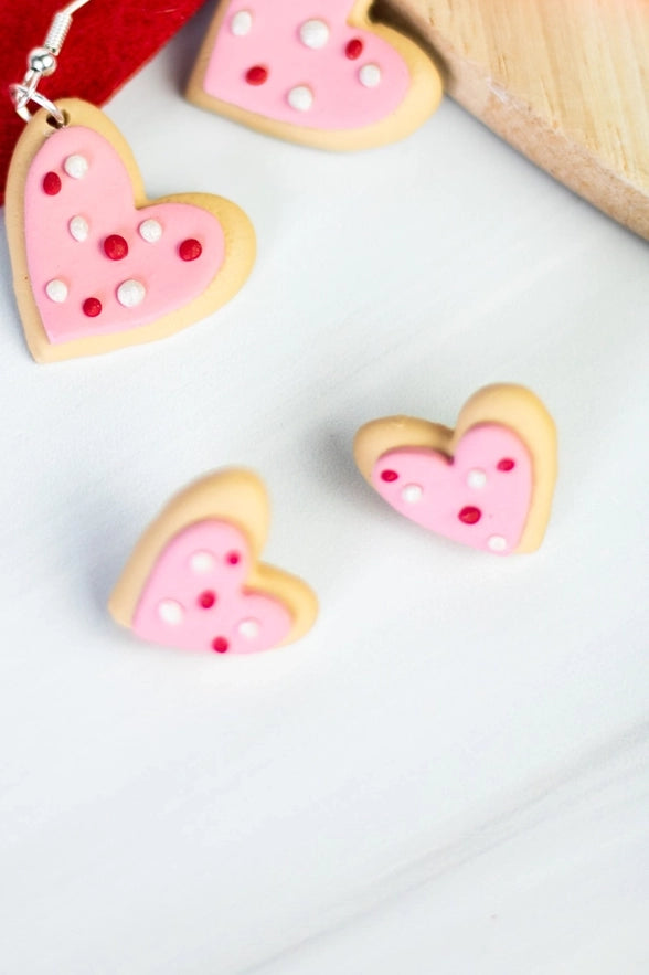 Heart Cookie Studs