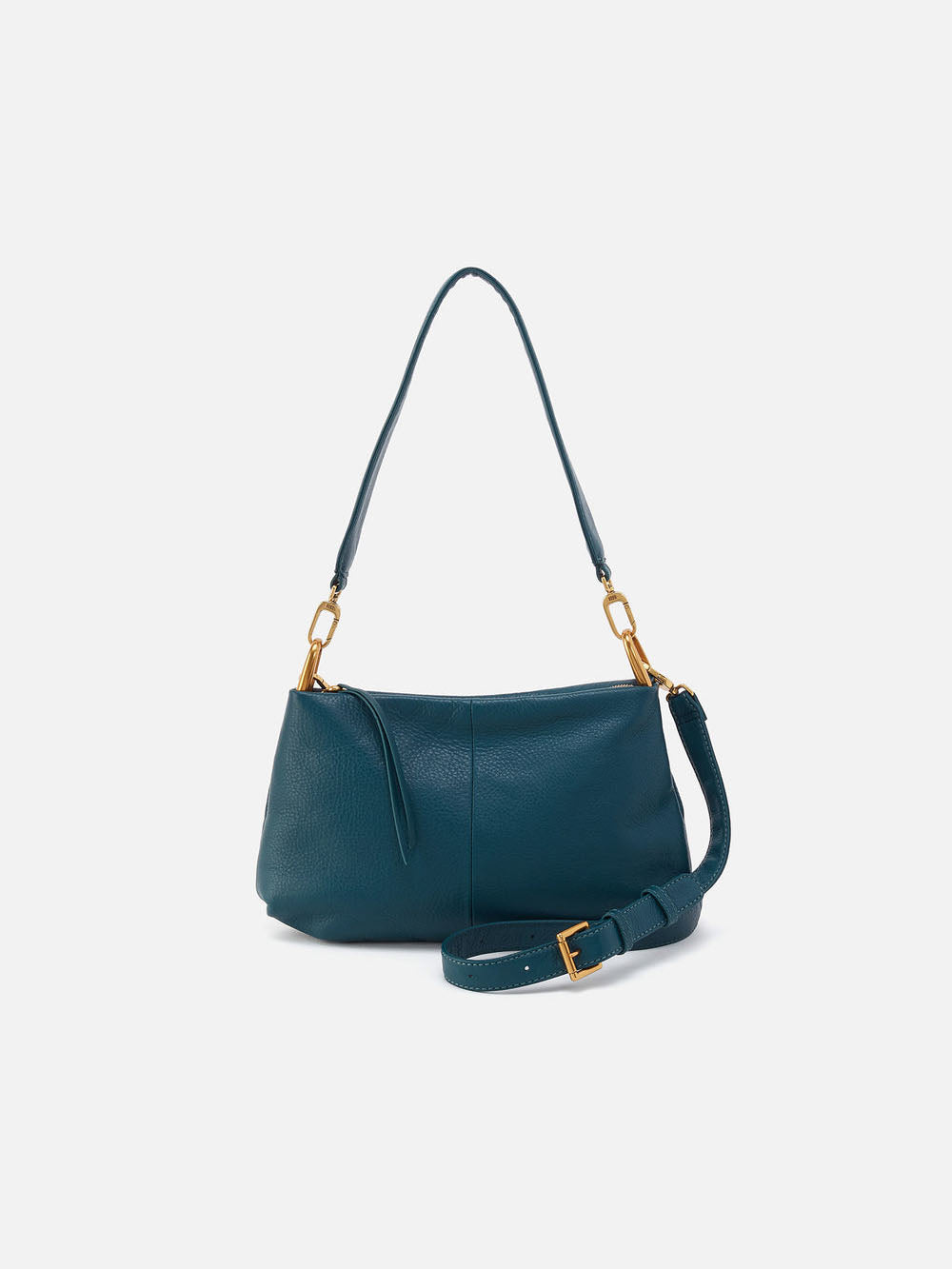 HOBO Advance Shoulder Crossbody Bag Pebbled Midnight Teal